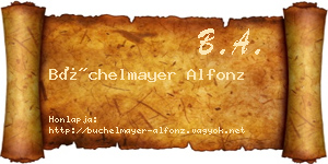 Büchelmayer Alfonz névjegykártya